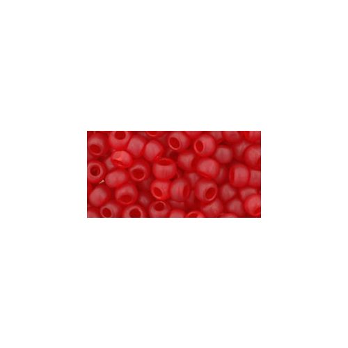 Toho Round Japanese Seed Bead  -  5bf  - Transparent-Frosted Siam Ruby -  size: 8/0