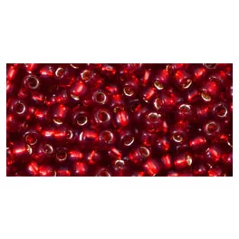 Toho kásagyöngy - 25c - Silver Lined Ruby - 8/0