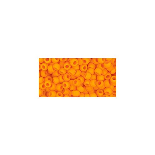 Toho Round Japanese Seed Bead  -  42df  -  Opaque-Frosted Cantaloupe  -  size: 8/0