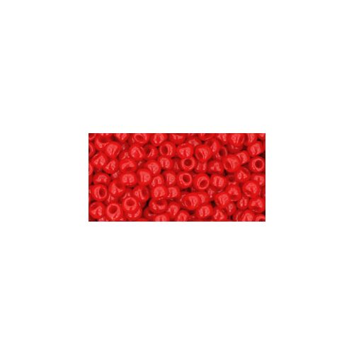 Toho Round Japanese Seed Bead  -  45a  -  Opaque Cherry Red  -  size: 8/0