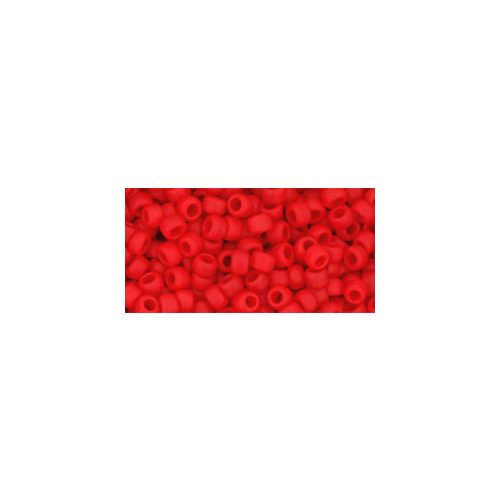 Toho Round Japanese Seed Bead  -  45af  -  Frosted Cherry Red  -  size: 8/0