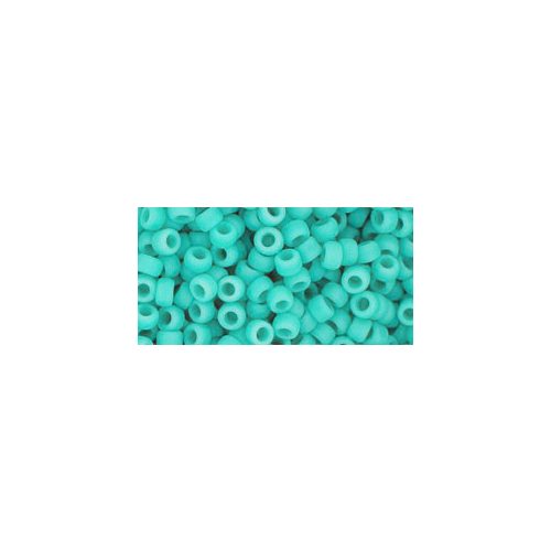 Toho Round Japanese Seed Bead  -  55f  -  Opaque-Frosted Turquoise - size: 8/0