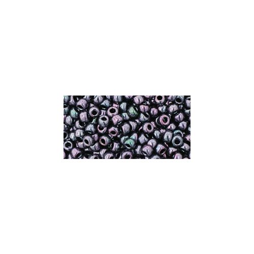 Toho Round Japanese Seed Bead  -  90  -  Metallic Amethyst Gunmetal  -  size: 8/0
