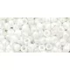 Toho kásagyöngy - 121 - Opaque-Lustered White - 8/0