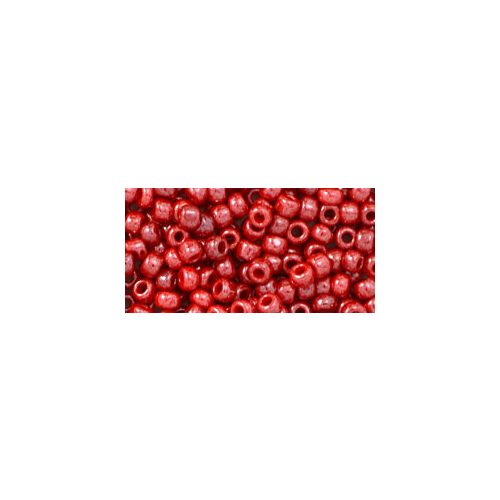 Toho Round Japanese Seed Bead  -  125  -  Opaque Cherry Luster  -  size: 8/0 