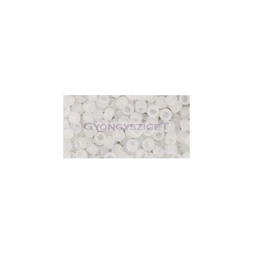 Toho Round Japanese Seed Bead  -  161f  -  Frosted Rainbow Crystal  -  size: 8/0