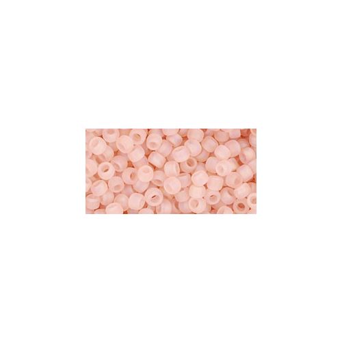 Toho Round Japanese Seed Bead  -  169f - Transparent-Rainbow Frosted Rosaline - size: 8/0