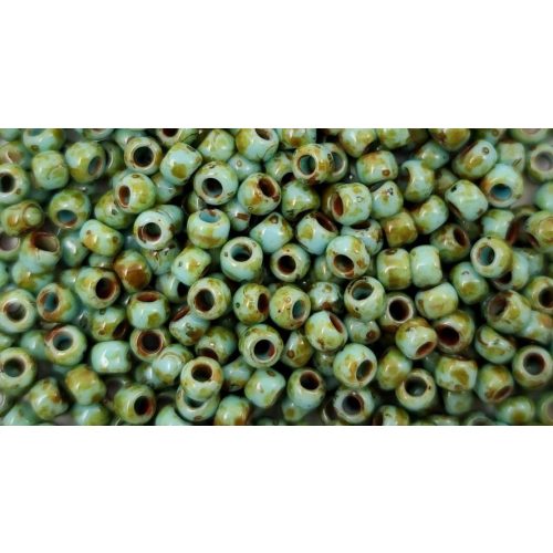 Toho Round Japanese Seed Bead  -  y309  -  Hybrid Opaque Cornflower Picasso -  size: 8/0