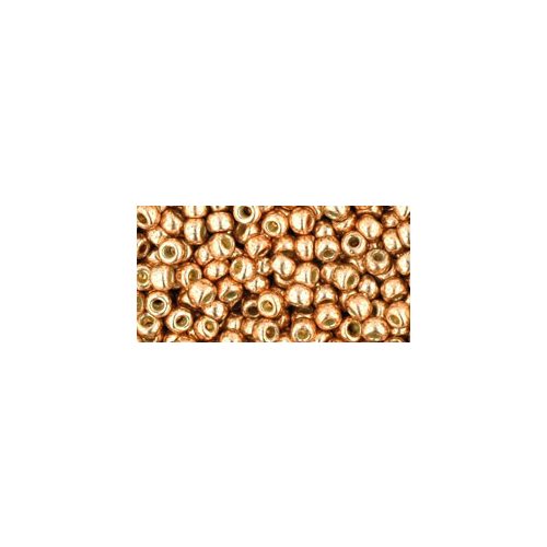 Toho Round Japanese Seed Bead  -  pf551  -  Galvanized Rose Gold Permanent Finish  -  size: 8/0