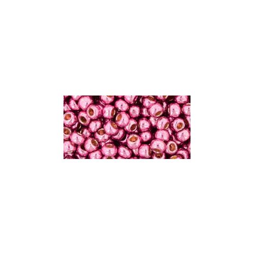 Toho Round Japanese Seed Bead  -  pf553  -  Galvanized Pink Permanent Finish  -  size: 8/0
