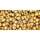 Toho Round Japanese Seed Bead  -  pf557  -  Galvanized Gold Permanent Finish  -  size: 8/0