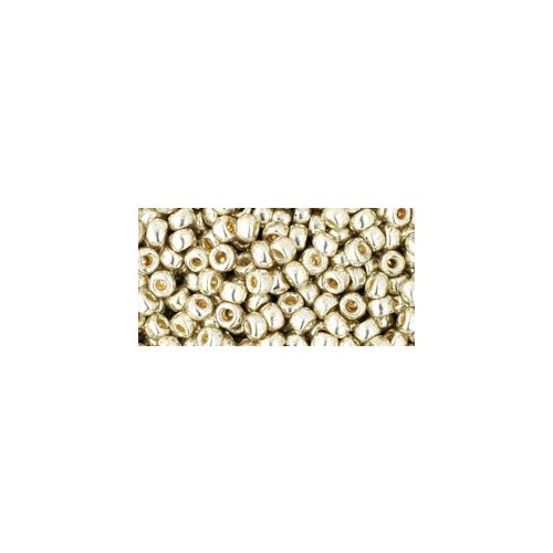 Toho Round Japanese Seed Bead  -  pf558  - Galvanized Silver with Permanent Finish  -  size: 8/0