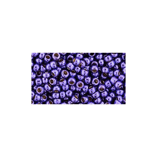 Toho Round Japanese Seed Bead  -  pf581  - PermaFinish - Galvanized Violet  -  size: 8/0