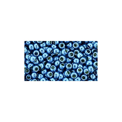 Toho Round Japanese Seed Bead  -  pf582  - PermaFinish - Galvanized Aqua Sky  -  size: 8/0