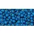 Toho Round Japanese Seed Bead  -  pf583f  - PermaFinish - Matte Galvanized Caribbean Blue  -  size: 8/0