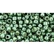 Toho Round Japanese Seed Bead  -  pf589  - PermaFinish - Galvanized Jade Green  -  size: 8/0