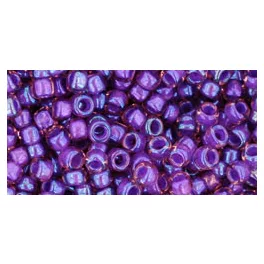   Toho kásagyöngy - 928 - Opaque Purple-Lined Rainbow Rosaline - 8/0