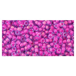   Toho kásagyöngy - 980 - Neon Pink-Lined Luminous Lt Sapphire - 8/0