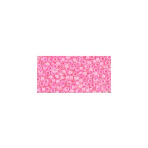 Toho Round Japanese Seed Bead  -  987  -  Ballerina Pink-Lined Crystal  -  size: 8/0