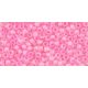 Toho kásagyöngy - 987 - Ballerina Pink-Lined Crystal - 8/0