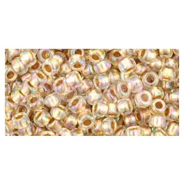 Toho kásagyöngy - 994 - Gold Lined Rainbow Crystal - 8/0