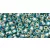 Toho Round Japanese Seed Bead  -  995 - Gold Lined Rainbow Aqua - 8/0
