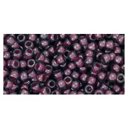 Toho kásagyöngy - 1076 - Magenta Lined Gray - 8/0