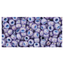   Toho kásagyöngy - 1204 - Marbled Opaque Lt Blue-Amethyst - 8/0