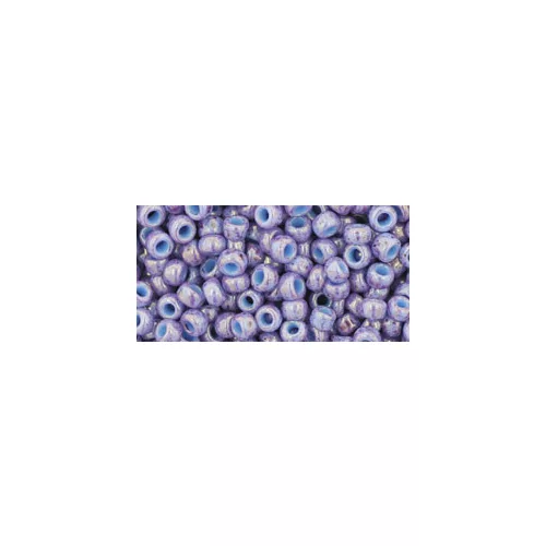 Toho kásagyöngy - 1204 - Marbled Opaque Lt Blue-Amethyst - 8/0