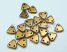 Cseh kétlyukú háromszög gyöngy - Matt Antique Gold -6mm