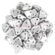 CzechMates 2 Hole Triangle Czech Glass Bead - Ezüst -6mm