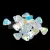 CzechMates 2 Hole Triangle Czech Glass Bead - Crystal AB - 6mm