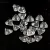 CzechMates 2 Hole Triangle Czech Glass Bead - Crystal - 6mm