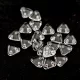 CzechMates 2 Hole Triangle Czech Glass Bead - Crystal - 6mm