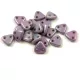 CzechMates 2 Hole Triangle Czech Glass Bead - Alabaster Purple - 6mm