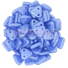   CzechMates 2 Hole Triangle Czech Glass Bead -  gyöngy babakék -6mm