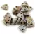 CzechMates 2 Hole Triangle Czech Glass Bead - Opaque White Green Brown Luster  -6mm