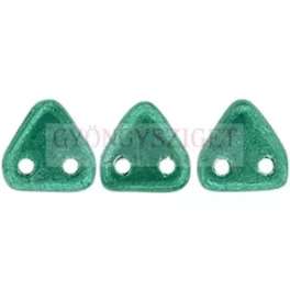   CzechMates 2 Hole Triangle Czech Glass Bead - Saturated Metallic Arcadia - 6mm