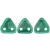 CzechMates 2 Hole Triangle Czech Glass Bead - Saturated Metallic Arcadia - 6mm