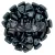 CzechMates 2 Hole Triangle Czech Glass Bead - Hematit -6mm