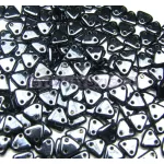 CzechMates 2 Hole Triangle Czech Glass Bead - Hematit -6mm