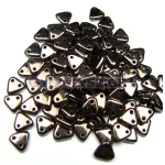 CzechMates 2 Hole Triangle Czech Glass Bead - Sötét bronz -6mm