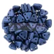 CzechMates 2 Hole Triangle Czech Glass Bead - matte metallic blue - 6mm