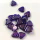 CzechMates 2 Hole Triangle Czech Glass Bead - Sapphire Burgundy Iris -6mm