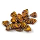 CzechMates 2 Hole Triangle Czech Glass Bead - Opaque Sunflower Travertine - 6mm