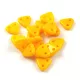 CzechMates 2 Hole Triangle Czech Glass Bead - Opaque Sunflower -6mm