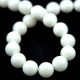 Tridacna round bead - white - 6mm