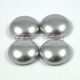 Imitation pearl glass cabochon - silver - 16mm