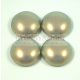 Imitation pearl glass cabochon - gray golden shine - 16mm