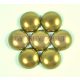 Imitation pearl glass cabochon - pastel khaki golden shine - 14mm